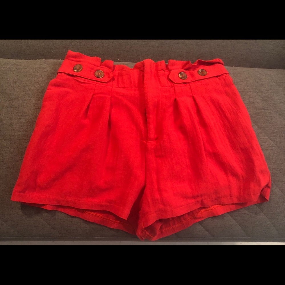 Harper Brand Red high waisted shorts